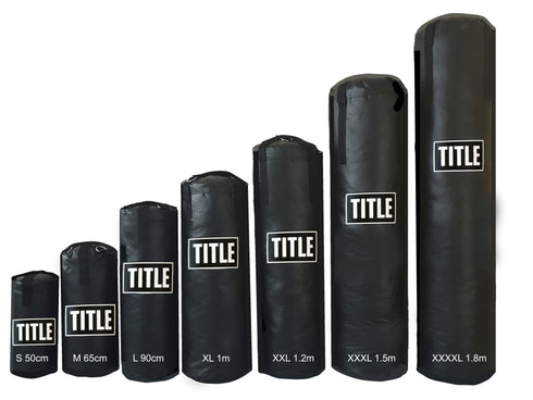 Title Punching Bag: Black with Small Logo